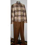 BASLER 3/pc FANTASY PLAID WOOL SUIT w/JACKET+PANTS+BELT-Sz:34-36-EXCELLE... - $281.08 MXN