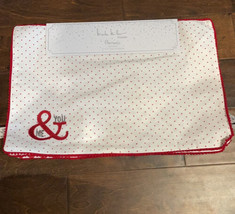 4 Nicole Miller Valentines Day Placemats White Red Embroidered You &amp; Me ... - £23.55 GBP