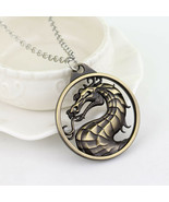 Mortal Kombat Dragon Pendant Necklace Vintage Collier Jewelry Men Women ... - £3.90 GBP