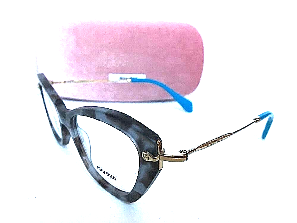 Miu Miu VMU 04L UBA-101 52mm Cat Eye Gray Turquoise Women's Eyeglasses Frame Item image 12