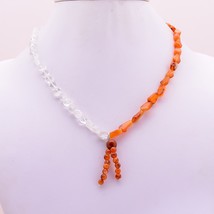 Natural Crystal Carnelian Gemstone Mix Shape Beads Necklace 6-13 mm 16&quot; UB-7263 - £8.59 GBP