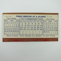 Antique 1914 Calendar Pad K. &amp; M. Red Drafts Agency Debt Collection  4.7... - $9.99