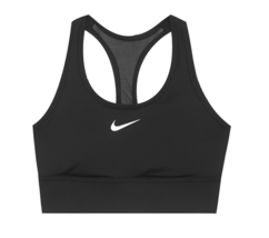 Nike Swoosh Medium Support Pad Long Line Women&#39;s Sports Bra Black NWT FN... - $56.61