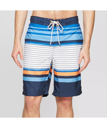 Goodfellow &amp; Co™ Board Shorts ~ Men&#39;s Size XL ~ 9&quot; Inseam ~ Blue Stripe - £17.65 GBP
