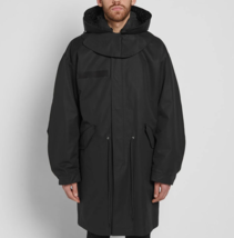 HELMUT LANG Mens Parka Hooded Solid Long Sleeve Stylish Black Size S H07... - £551.24 GBP
