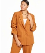 MSRP $99 Danielle Bernstein Plus Size Blazer with Ruched Sleeves Orange ... - €18,56 EUR
