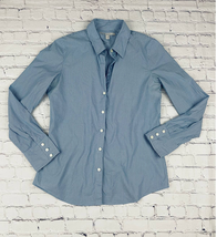 Old Navy Women&#39;s Blue Striped Long Sleeve Blouse Large Top Button Up Bus... - £11.32 GBP