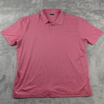 PGA Tour Golf Polo Shirt Mens Size 2XL XXL Pink Striped Short Sleeve Sport - £9.61 GBP