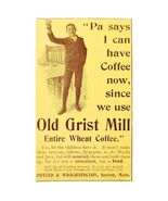 Old Grist Mill Wheat Coffee 1897 Advertisement Victorian Beverage ADBN1yyy - €17,04 EUR