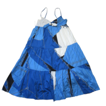 NWT J.Crew Tie-front Cotton Poplin Midi in Blue Ratti® Regatta Print Dress 10 - £118.64 GBP