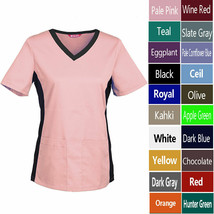 Women's V-Neck Scrub / Nursing Uniforms/ Medical Scrubs Top - £16.02 GBP