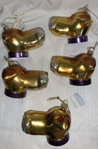 NWT Faux Glass Schnauzer Dog Head Hollow Plastic Christmas Tree Ornament Lot 5 - £20.62 GBP