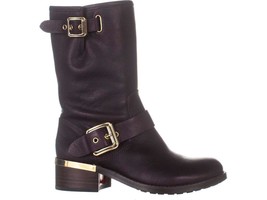 New Vince Camuto Windy Leather Round Toe Mid-Calf Motorcycle Boots (Size 5 M) - £40.17 GBP