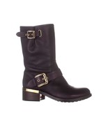 NEW VINCE CAMUTO Windy Leather Round Toe Mid-Calf Motorcycle Boots (Size... - £39.27 GBP