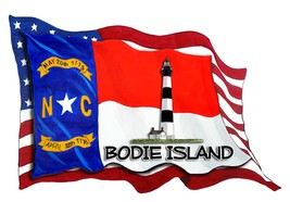 USA NC Flags Bodie Island Lighthouse Decal Sticker Car Wall Window Cup C... - $6.95+