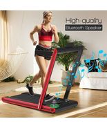 2-in-1 Folding Treadmill with Dual LED Display-Red - Color: Red - $8,921.02 MXN