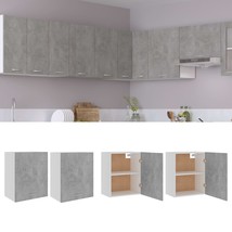 Hanging Cabinets 2 pcs Concrete Grey 50x31x60 cm Engineered Wood - £52.02 GBP