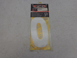 Factory Effex 8&quot; White #0 Pro Number For Number Plate 3 Pack FX02-4370 - £7.73 GBP