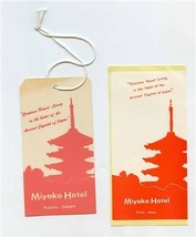 Miyako Hotel Peel Off Luggage Label and Tie on Bag Tag Kyoto Japan - $15.84