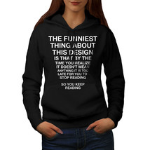 Wellcoda Funny Long Text Womens Hoodie, Cool Design Casual Hooded Sweatshirt - £28.32 GBP