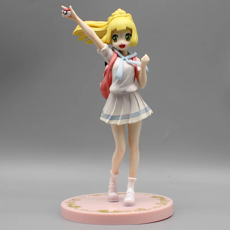 Pokemon Lillie Clefairy Figure Anime Girl Action Figurine Kawaii Model ...