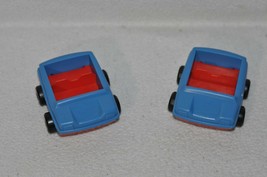 Set of 2 Red and Blue Vintage Playskool Holiday Inn 1970's Replacement Cars 0619 - $9.99