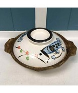 Ceramic Clay Hand Painted Fish Steamer Baking Japanese Casserole Dish sm... - £40.47 GBP