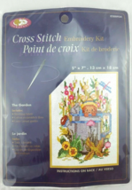 Cross Stitch Embroidery Kit &quot;The Garden&quot; Flowers Animal Dragonfly 5 x 7 Crafts - £4.41 GBP