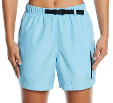 Nike Women&#39;s Voyage Cargo Cover-Up Shorts Aquarius Blue Size XL Adjustab... - £22.56 GBP