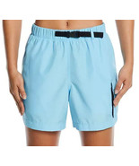 Nike Women&#39;s Voyage Cargo Cover-Up Shorts Aquarius Blue Size XL Adjustab... - $41.14 CAD