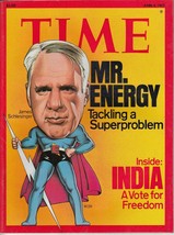 Time Magazine 1977, April 4, Mr. Energy: James Schlesinger- India vote freedom - £12.58 GBP