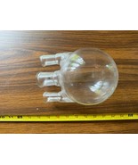 Pyrex Glass 3-Neck Round Bottom Flask Unmarked Unknown - $717.87 MXN