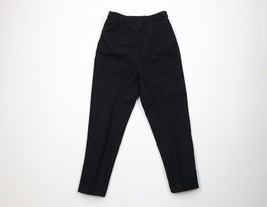 Vintage 50s 60s Boys 12 Wool Tweed Tapered Leg Chino Pants Trousers Blac... - $44.50