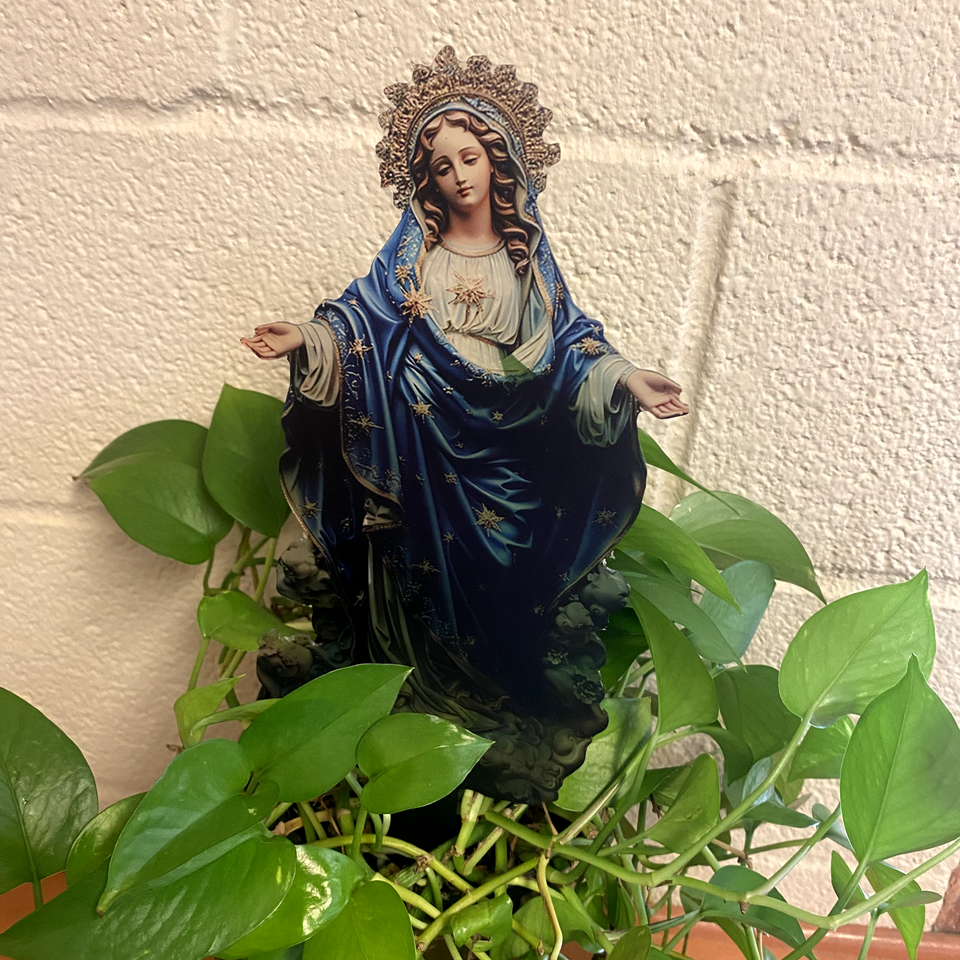 Virgen Mary Garden Stake, New #ALM-06