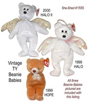 TY Beanie Babies HALO, HOPE, HALO II  Lot of 3 Vintage - $24.95