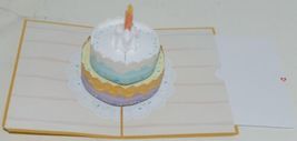 Lovepop LP1782 Happy Birthday Cake Pop Up Card White Envelope Cellophane Wrapped image 4