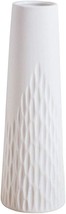 Vanenjoy 10 Inch Desktop Minimalist White Ceramic Vases Home Office Decoration, - £35.17 GBP