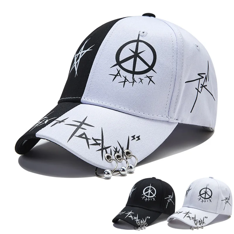 Baseball Cap Young Men and Women Spring Summer Sun Hat Cap and White Col... - £12.17 GBP
