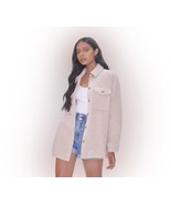 Forever 21 Button Shirt Jacket, Women&#39;s Size L, Lavender - $20.36 CAD