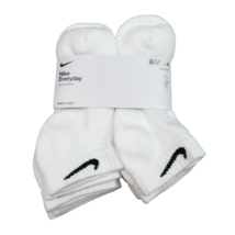 Nike Everyday Cushioned White Low Socks (6 Pack) Women&#39;s 6-10 / Youth 5Y... - $26.99