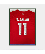 Mohamed Salah Autographed And Framed #11 Liverpool FC Soccer Jersey Red ... - £217.92 GBP