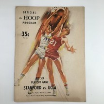 March 12 1963 NCAA Basketball Stanford vs UCLA The Hoop Official Program - £37.09 GBP