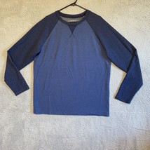 Orvis Shirt Mens Large Blue Raglan Lounge Shirt Long Sleeve Soft Rayon B... - $11.88