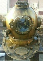 X-mas Boston Antique Scuba Deep Diving Helmet Mark V US Navy Divers Vintage Gift - £214.43 GBP