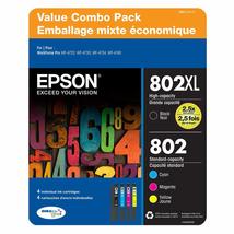 Epson 802 XLBlack 802 Standard Color Ink 4 Piece Value Pack DURABrite Ultra - £99.11 GBP