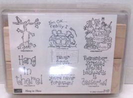 New Stampin Up Hang in There 6 Piece Wood Mounted Stamp Kit - £11.12 GBP