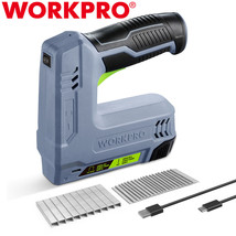 WORKPRO 2-in-1 Electric Cordless 3.6V Staple Nail Gun 2.0Ah Stapler Stap... - £51.92 GBP
