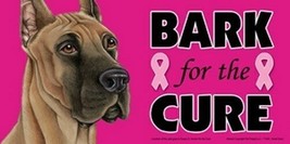 Bark For The Cure Breast Cancer Awareness Great Dane Dog Car Fridge Magnet NEW - £5.43 GBP