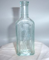 PA2 - 1920&#39;s Tonsiline Sore Throat Giraffe Canton OH AQUA 5 5/8&quot; Medicin... - $30.00