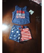 &quot;Star Spangled Stud&quot; Newborn 2 Piece Set - $17.82